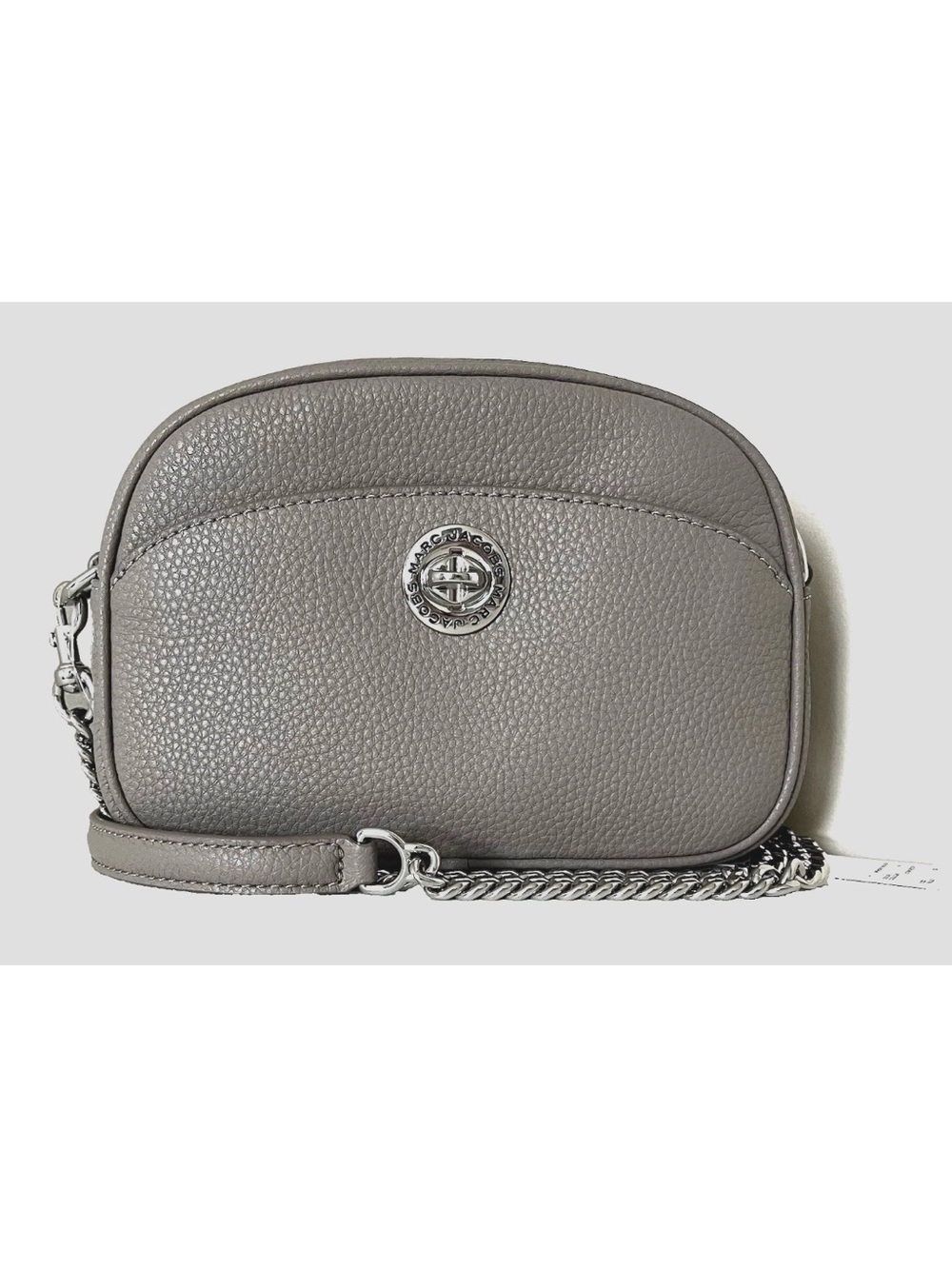 New Marc Jacobs Crossbody Camera Bag Pebble Leather Concrete
